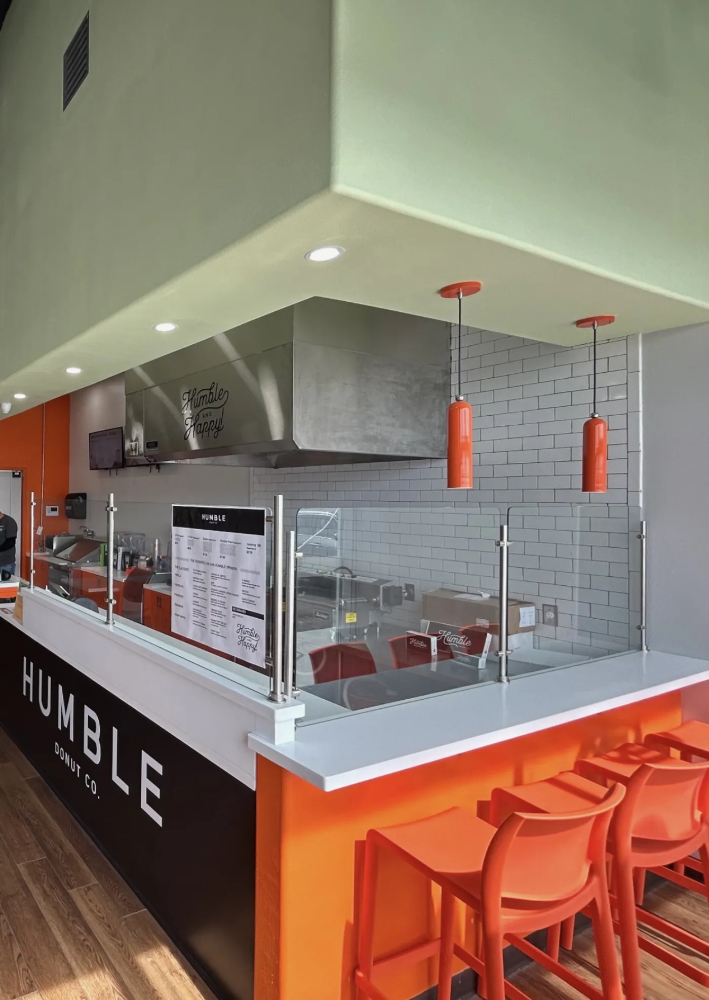 Humble Donut Co counter, Weslaco TX — build-out by CCL Contracting