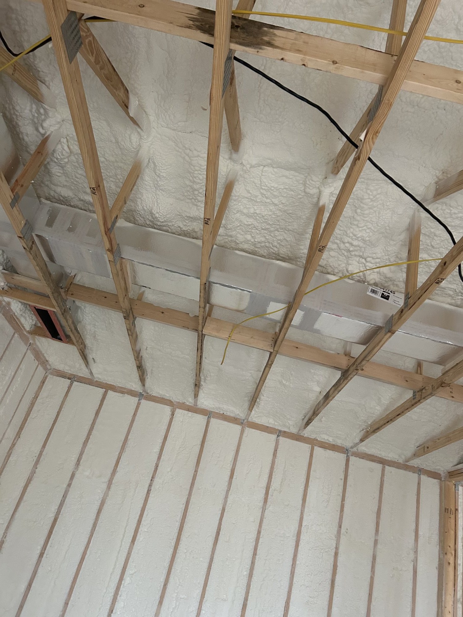 Premium Spray Foam interior wall insulation on residential project in Weslaco, TX