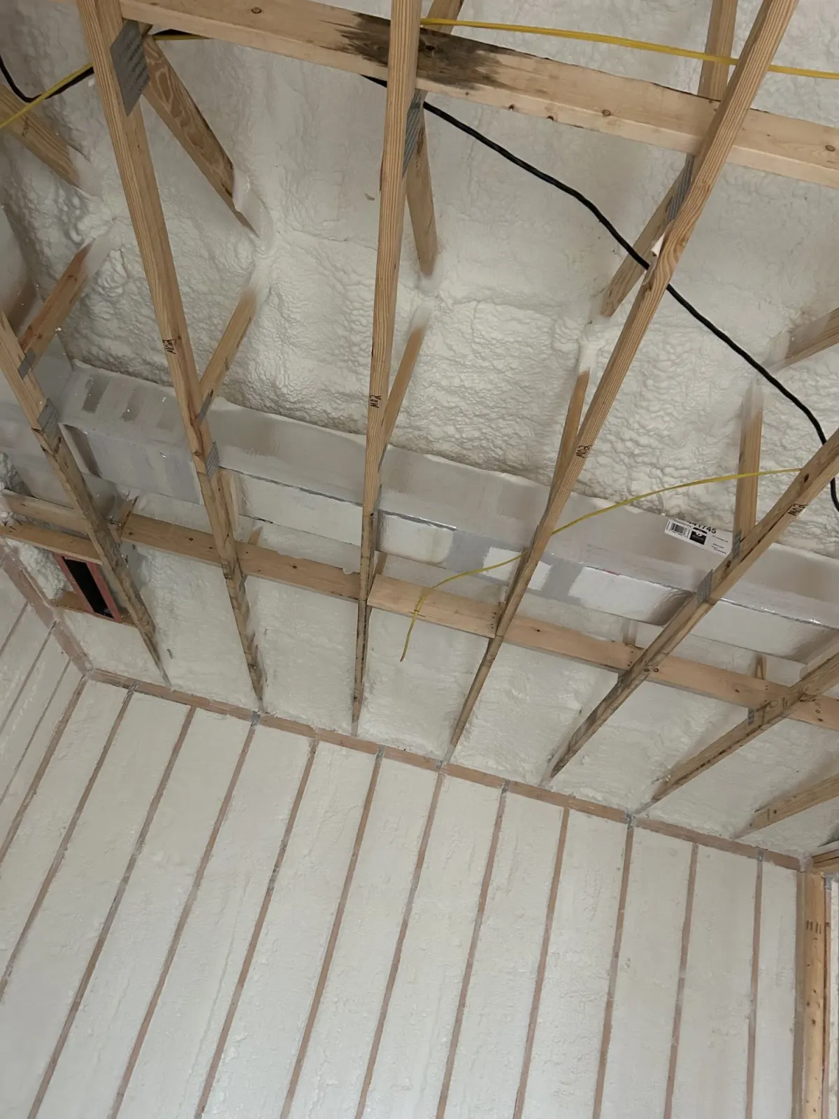 Premium Spray Foam interior wall insulation on residential project in Weslaco, TX